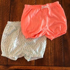 Newborn Carter’s Shorts / Bloomers